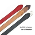 thumbnail image 2 of PU Leather Handbag Lifting Handle Modified DIY Decorative Straps Handles Part Leaf Shape Easy Matching Shoulder Bag Strap Accessories Red, 2 of 8