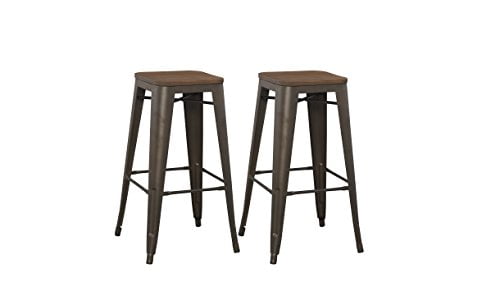 rustic metal stool