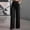 *Black, variant on ClodeEU Women's High Waisted Drawstring Stretch Wide Leg Pants with Pockets ,Casual Work and Lounge Trousers Black,Women's Plus L