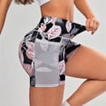 thumbnail image 5 of vigerkar Fashion High Waist Workout Yoga Shorts for Women Tummy Control Athletic Short Pants (Pink, S), 5 of 8
