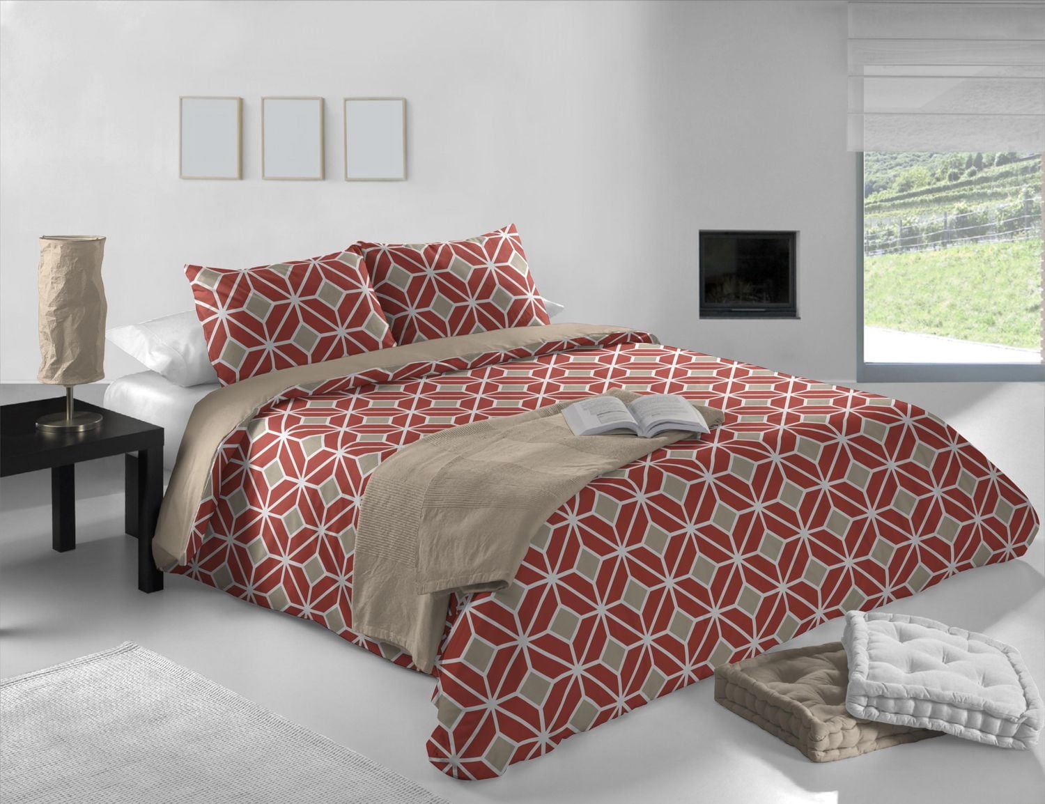 Gouchee Home Komet Geometric Print Cotton Duvet Cover Set