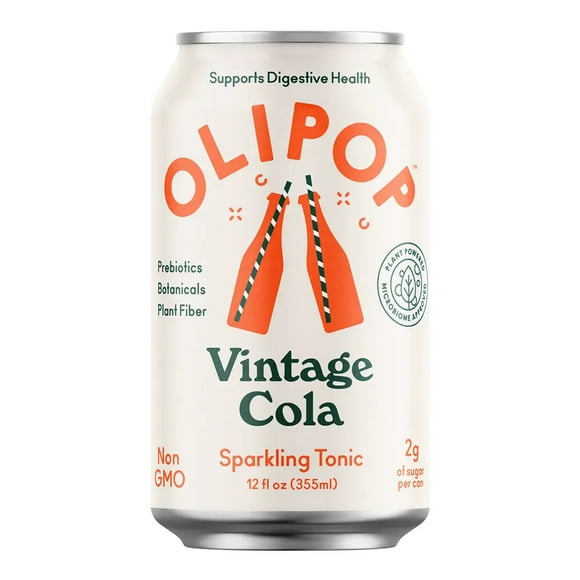 Olipop Vintage Cola 355 ml, 12 fl oz- Case of 12