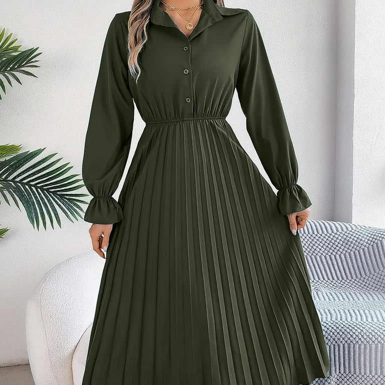 Women Spring Boho Maxi Dress 2024 Long Sleeve V Neck Swiss Dot Smocked Tie  Waist A-Line Ruffle Casual Tiered Chiffon Flowy Long Dress - Walmart.com