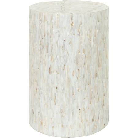 Surya Iridescent Global Shell And Wood Side Table ISC-003