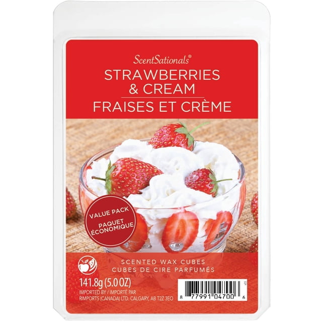 ScentSationals Scented Wax Cubes Value Pack - Strawberries and Cream