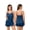 Navy, variant on Ekouaer Satin Pajamas Set for Women Silk Cami Pjs Sets Soft Sleepwear V Neck Camisole Top and Shorts