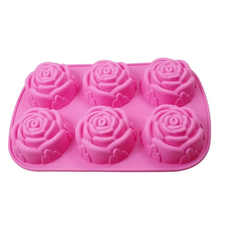 

Cake Mould Silicone 6-Grid Flower Mould Fondant Non-Stick Mould Tray DIY Pastry Baking Supplies