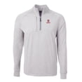 thumbnail image 2 of Men's Cutter & Buck  Heather Gray Bradley Braves Big & Tall Adapt Eco Knit Quarter-Zip Pullover Top, 2 of 3