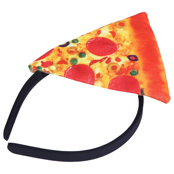 Diadema para disfraz de Halloween, decoración divertida con forma de pizza.