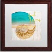 Trademark Fine Art "Sea In My Hand" Canvas Art by Color Bakery, White Matte, Wood Frame