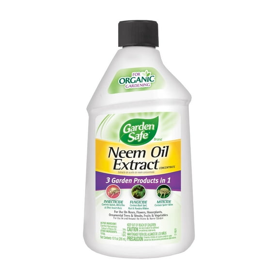 Garden Safe Neem Oil Extract Concentrate for Organic Gardening, 10 Fluid Ounces