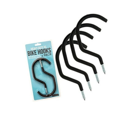 Bike Hanger / Bike Hook (Pack of 4) - Heavy-Duty, Fits All Bike Types, Easy (Best Vertical Bike Hook)
