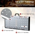 thumbnail image 5 of Resenkos 42 Inches x 21 Inches Welding Table with Adjustable Height and 2 Bar Clamps-Silver, 5 of 11