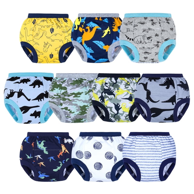 Ropa interior para ir al baño BIG ELEPHANT, 100% algodón, paquete de 10 unidades, 3 unidades