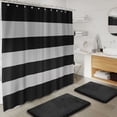 thumbnail image 3 of Clara Clark  23 Piece Complete Bathroom Accessories Kit With Shower Curtain and Rug Set Black, 3 of 5