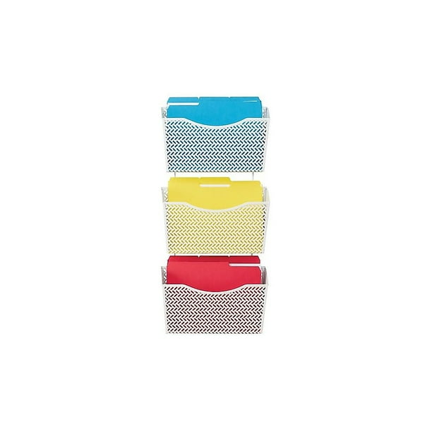Staples Zigzag 3 Pocket Metal Wall File White 50244 2215556 Com - Wall File Pockets Metal Staples Zigzag 3 Pocket Metal Wall File White 50244 2215556 Com - Wall File Pockets Metal