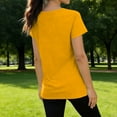 thumbnail image 7 of Summer Tops Women's Fashion Multicolor Casual Short Sleeve Crew Neck T-Shirt Top Shirts For Women, 7 of 7