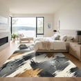thumbnail image 3 of ODIKA 4'x6' Machine Washable Non-Slip Area Rug, Abstract Beige High Traffic Rug, Beige, 935974, 3 of 7