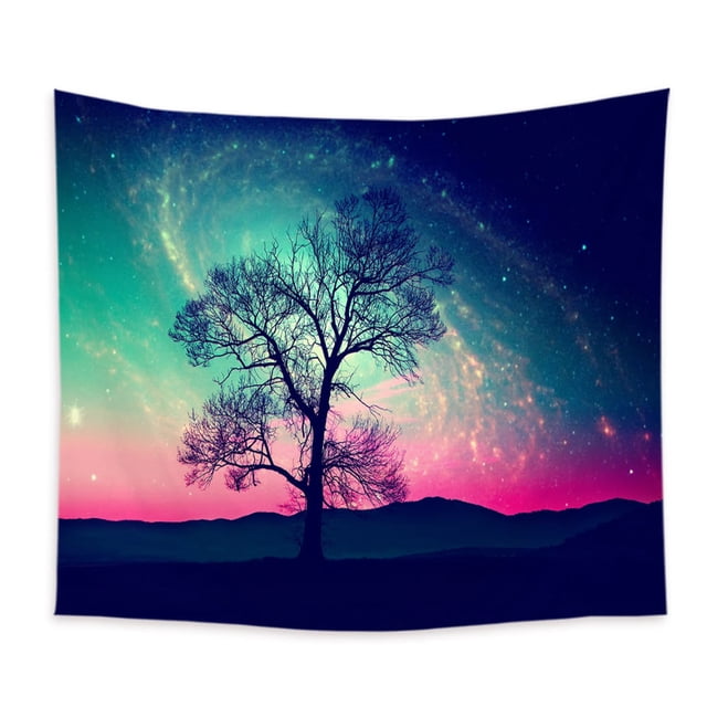 Tapiz de pared Fantasy Forest Moon Starry Sky 150cm