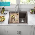 thumbnail image 3 of KRAUS Bellucci 25 Granite Composite WorkstationDrop-In Top MountSingle Bowl Kitchen Sink in Metallic Brown with Accessories, 3 of 17