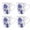 Blue Floral Rose, variant on HOMEHUT Floral Rose Coffee Mug, 12 Oz, Microwave and Dishwasher Safe, Bone China, Set of 4