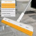 thumbnail image 1 of 1pcs Broom Dust-free Scraper Black Technology To Scrape Toilet Silicone Wiper Broom Bathroom Glass Wiper, 1 of 5