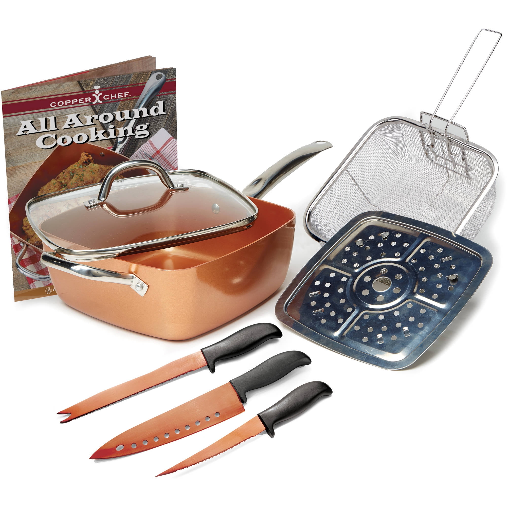 Copper Chef NonStick Coating Cookware Pan Set Heavy Duty Cooking Set 10 Piece