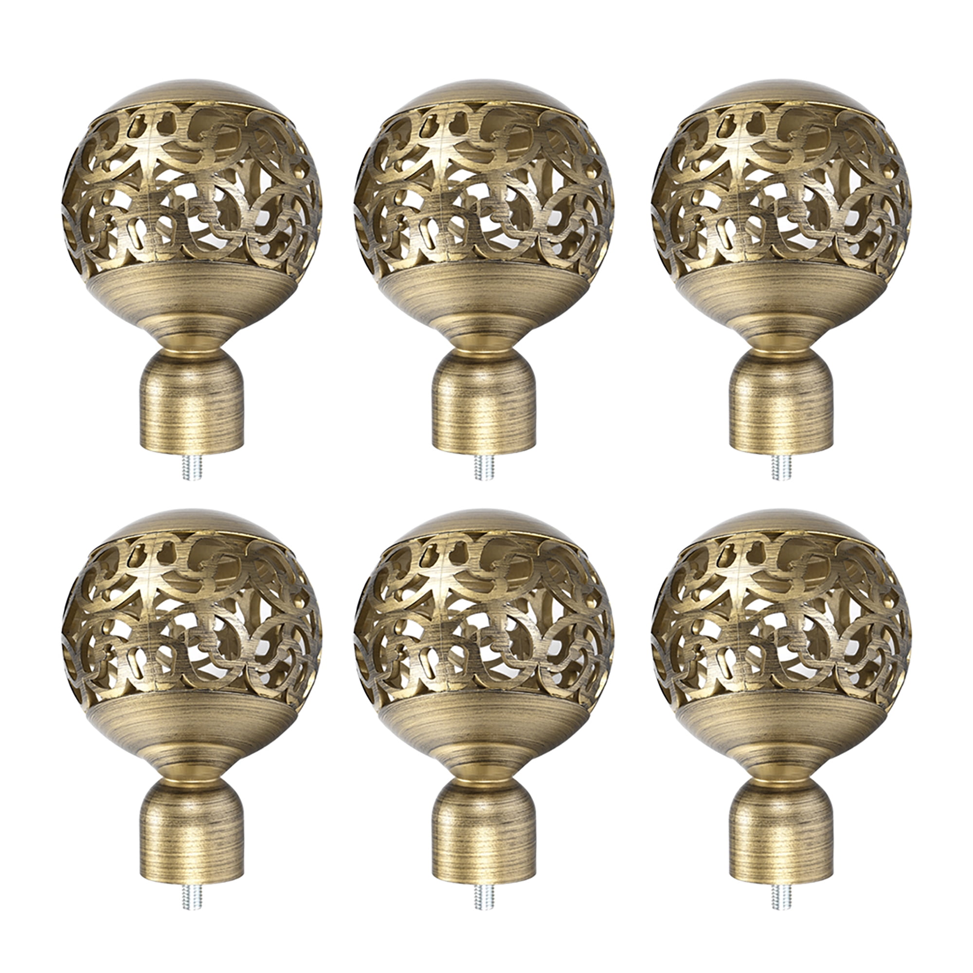 Curtain Rod Finials Plastic End,Fit For 19mm Diameter (Max.) Rod，Total