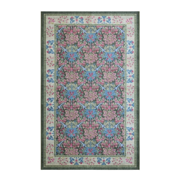 Better Homes & Gardens Green Hannah Flowing Floral 5' x 8' Area Rug