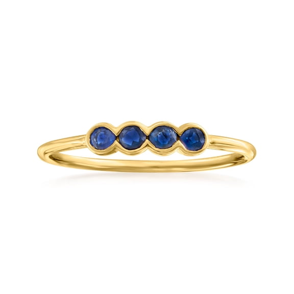 Pure Collection by Ross-Simons 0.20 ct. t.w. Sapphire Ring in 14kt Yellow Gold, Women's, Adult