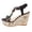 A-Black7, variant on Womens Wedge Sandals Bohemian Glam Elegant Open Toe Elastic Slingback Soft Padded Footbed Wedge Sandals Summer Vacation Sandals