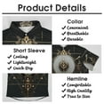 thumbnail image 5 of Golden Geometric Clockwork Art Deco Men's Shirt Short Sleeves Printed Button Down Summer Shirts, 5 of 6