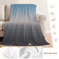 thumbnail image 5 of Grey Ombre Throw Blanket for Couch, Soft Lightweight Flannel Fleece Blanket, Navy Blue Gray Gradient Modern Abstract Art Microfiber Plush All Season Decorative Blankets Gifts for Sofa Bed 50"x60", 5 of 9