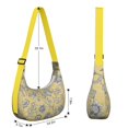 thumbnail image 5 of Nylon Crescent Bag for Women Men Trendy, Floral Medium Crossbody Dumpling Bags with Adjustable Strap Lightweight Travel Shoulder Tote Half Moon Hobo Bag, 5 of 5