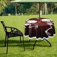 thumbnail image 7 of Coolnut Cute Skull Round Tablecloth 60", Waterproof Table Cloths with Umbrella Hole and Zipper,Party Patio Table Covers for Outdoor Backyard /BBQ/Picnic, 7 of 7