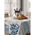 thumbnail image 6 of Blue Beige Coastal Table Cloth, Summer Beach Starfish Coral Nautical Rustic Waterproof Tablecloth for Rectangle Tables, Washable Fabric Table Cover for Restaurant Kitchen Dining Tables 60"x102", 6 of 6