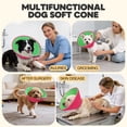 thumbnail image 4 of PcEoTllar Dog Cone Collar for Medium Large Dogs After Surgery, Soft Breathable Pet Recovery Collar with Double-Layer Design, Pink & Green, 4 of 8