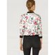 thumbnail image 5 of Dde San Patricio ChaqueDe Bombardero Floral LigeCon CremalleY Cuello Alto PaMujer Blanco M, 5 of 6