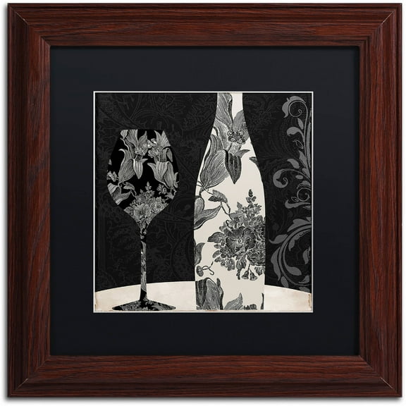 Trademark Fine Art "Vin Elegant I" Canvas Art by Color Bakery Black Matte, Wood Frame