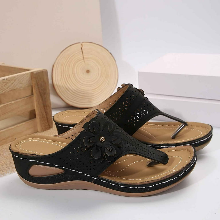 Sandalias De Mujer Thong Sandals for Women with Heel Womens Thong