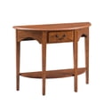 thumbnail image 1 of Leick Furniture Table Console en Bois Demi-Lune Finition Chêne Moyen, 1 of 5