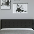 thumbnail image 6 of Merrick Lane King Size Headboard Black Fabric Upholstered Button Tufted Headboard With Metal Frame and Adjustable Rail Slots, 6 of 12