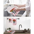 thumbnail image 5 of Red Tulip Flowers Kitchen Dish Towels for Drying Dishes Set of 3, Spring Farmhouse Floral Botanical Pink Waffle Weave Microfiber Hand Tea Bathroom Towels Quick Dry & Absorbent Towel 12x12, 5 of 7