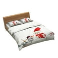 thumbnail image 2 of 3 unids/set estilo navideño 3D muñeco de nieve patrón impreso funda nórdica con Leyfeng Ropa de cama, 2 of 7