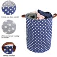 thumbnail image 4 of Howarmer Large Canvas Laundry Hampers, Baby Laundry Basket for Nursery Girl and Boy, Kids Clothes Hamper with Lid, Cute Kids Toys Storage Bin Organizer Animal Room Decor, White Dots, 4 of 7
