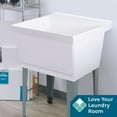 thumbnail image 3 of Tehila Metal Deep Laundry Utility Sink with Grey Legs and P-Trap Kit, 19 Gallon, 3 of 9