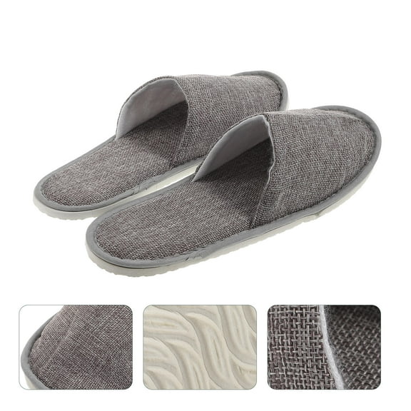 LEORX Comfortable Slippers for Indoor Use Unisex Slippers 1 Pair Grey