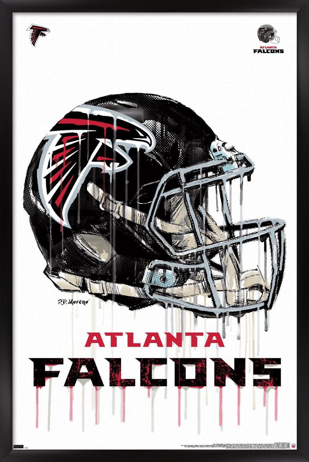 NFL Atlanta Falcons - Drip Helmet 20 Wall Poster, 22.375" x 34"