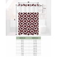 thumbnail image 6 of No Hook Shower Curtain with Snap in Liner, Boho Moroccan Red Black and White Geometric Hotel Shower Curtains for Bathroom, Washable Shower Curtain Liner Set with Mesh Top Window, 36"x72", 6 of 6