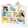thumbnail image 1 of Patiojoy Wood Storage Cube Bookcase 3 Tier 8 Cube Open Shelf Storage Cabinet with Anti-Toppling Devices Multipurpose Bookshelf White, 1 of 10